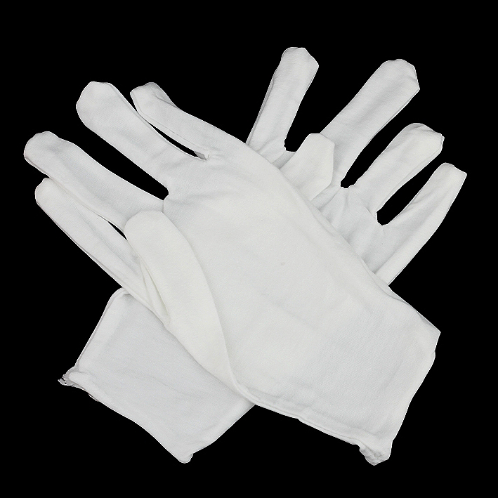 白色单面汗布对扑作业手套